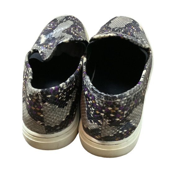 VINCE CAMUTO Black & Purple Snakeskin Print Comfy Slip On Shoes-Size 7 - Picture 7 of 11